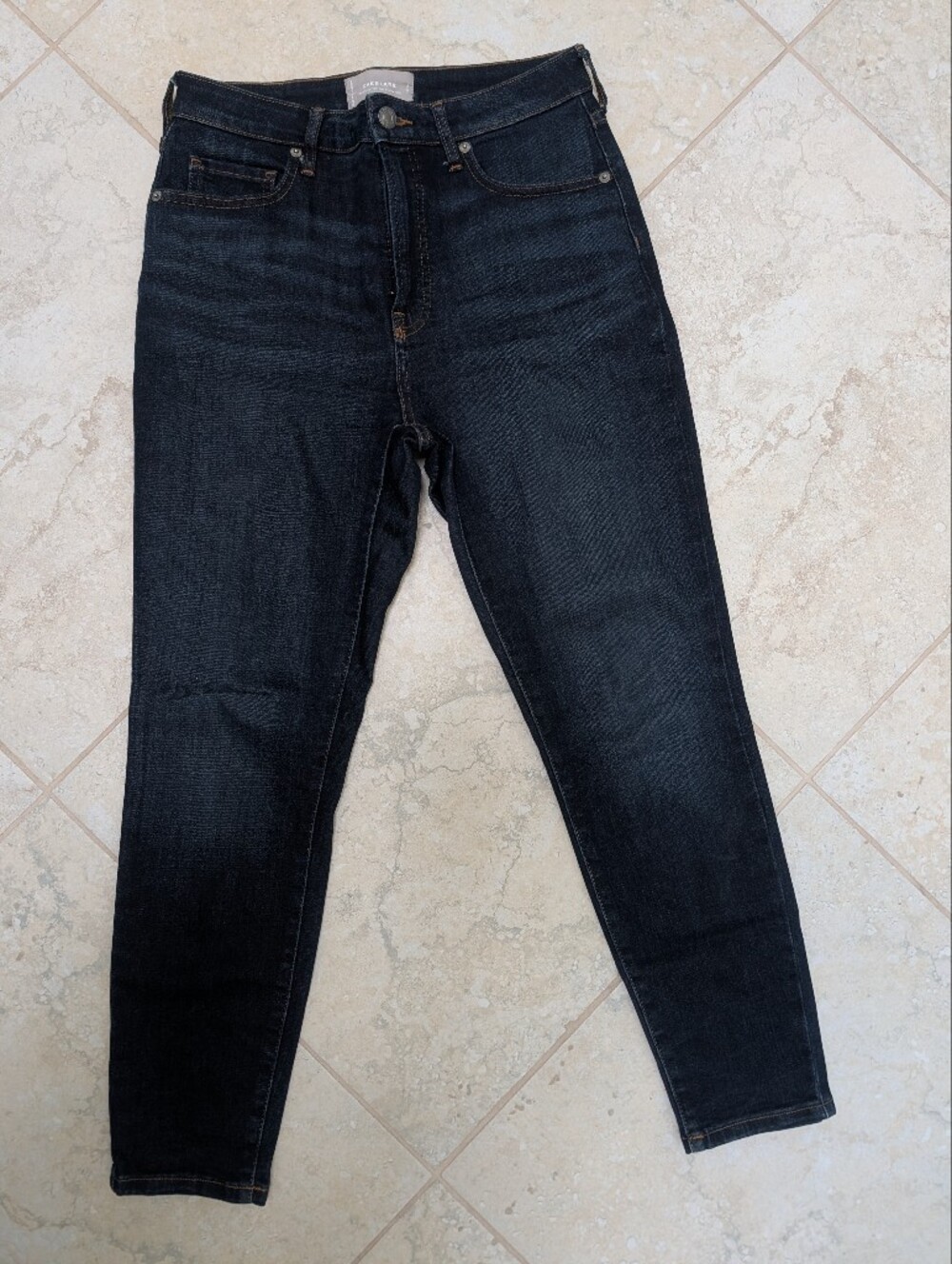 Everlane High-rise Skinny Jeans in Dark Blue Wash